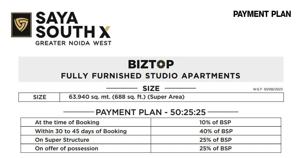 saya south x studio apartment